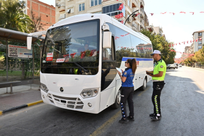 Manisa'da servis araçlarına denetim