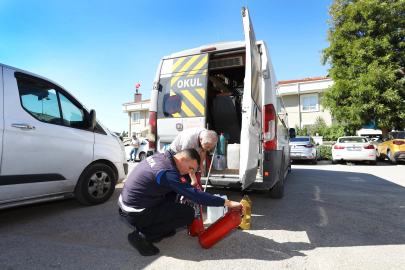İzmir Narlıdere'de okul servislerine sıkı denetim