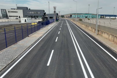 Kocaeli Railport’ta asfalt ve yol çizgileri tamamlandı