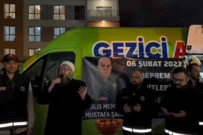 Deprem bölgesine ilk günden bu yana destek veren polis memuru Mustafa Şahin'den 6 Şubat’ta anlamlı vefa